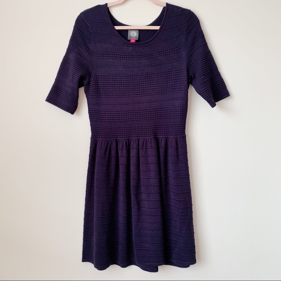 Vince Camuto Navy Knit Sweater Dress Size Large - Picture 1 of 6